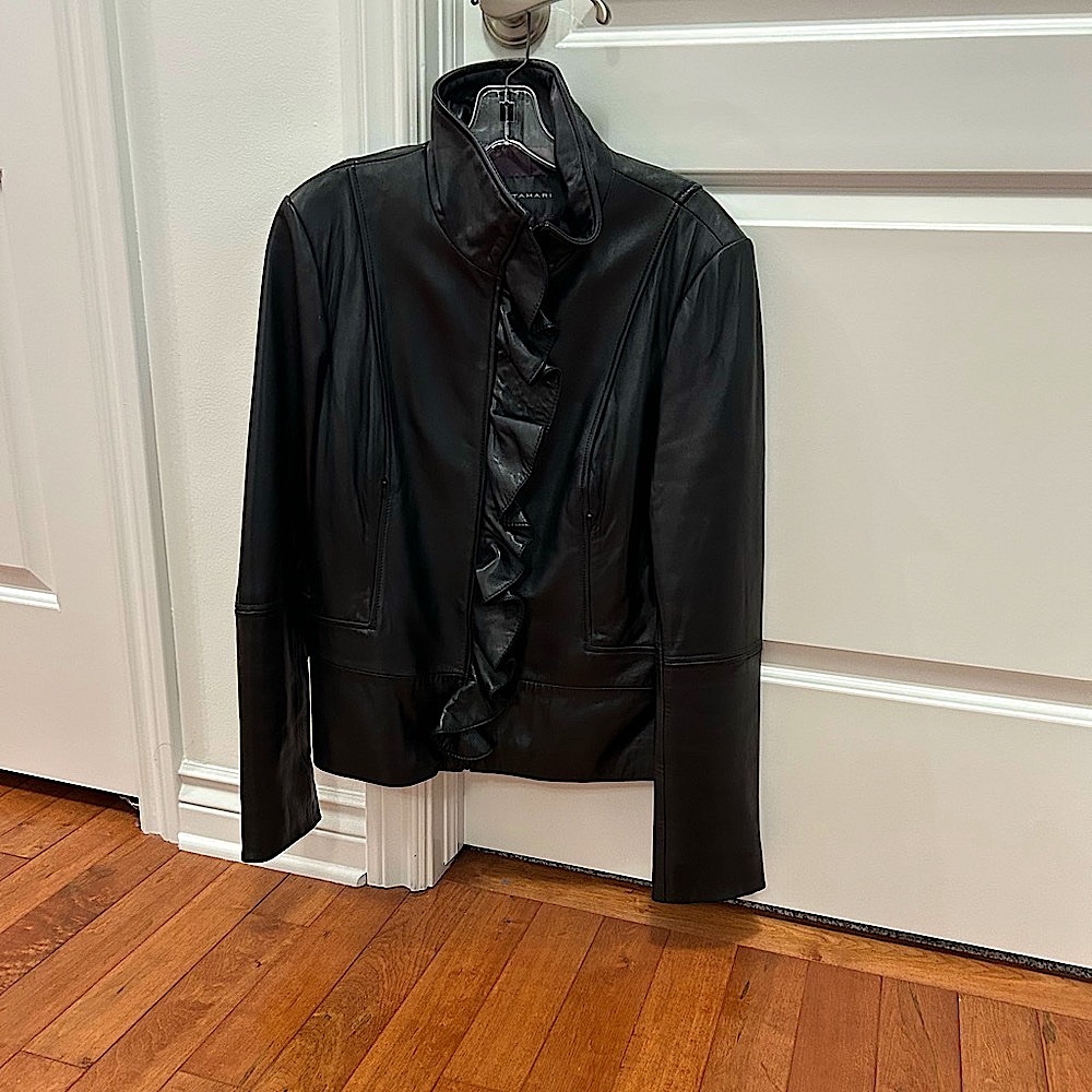 Tahari Lamb Leather Jacket
